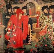 Plucking the Red and White Roses in the Old Temple Gardens Henry Arthur Payne